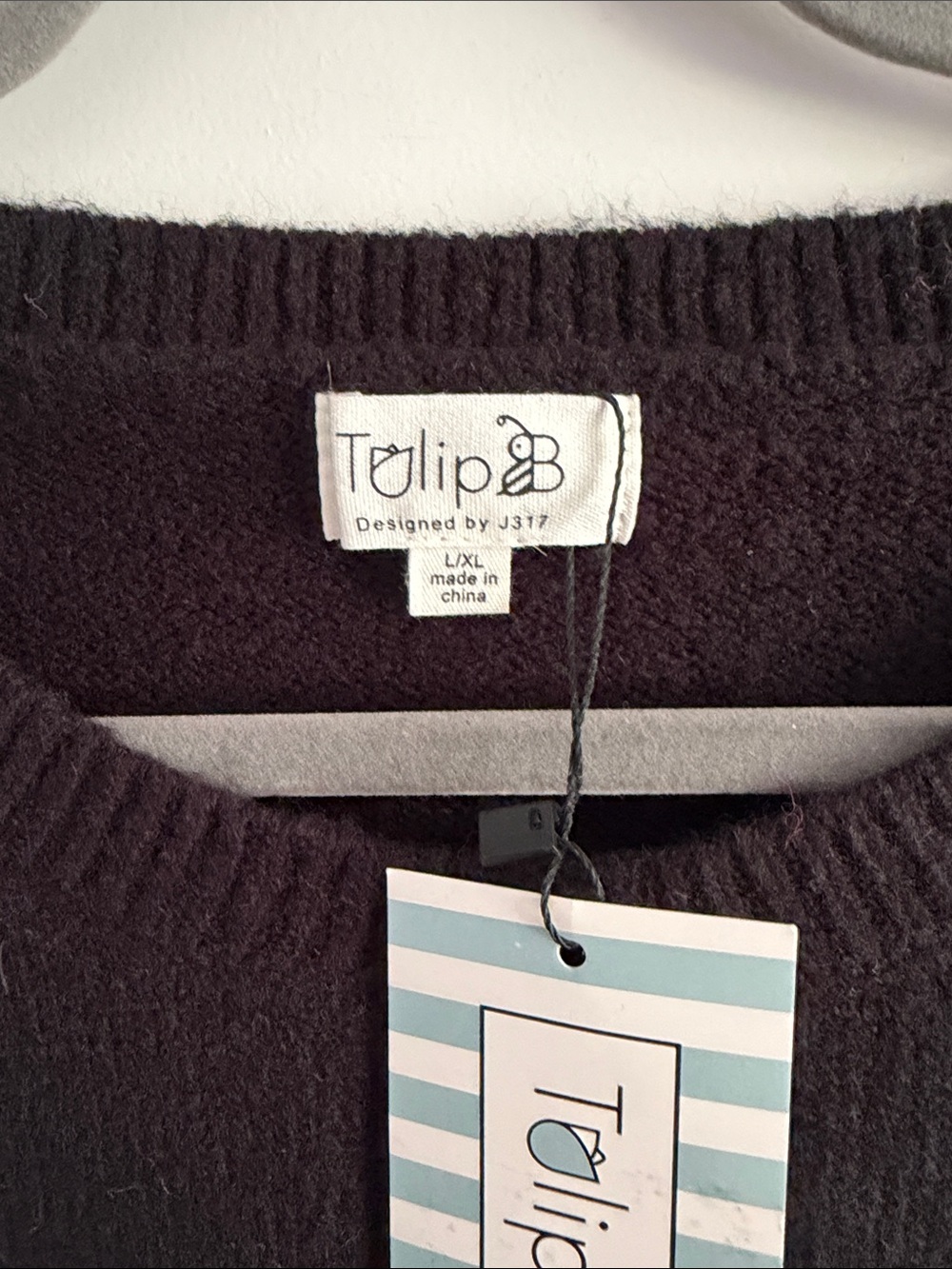 Black Button-Front Sweater - Picture 4 of 6